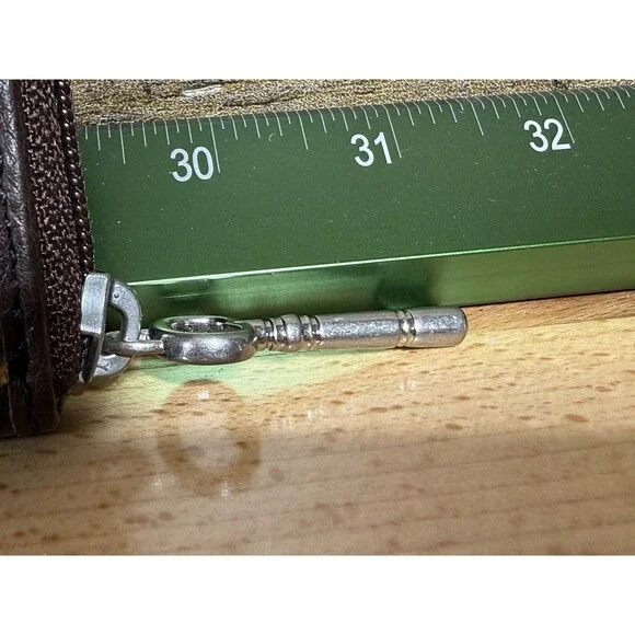 NEW Authentic Fossil Key-Per Brown/Orange Swan Print Card Wallet Fall Colors - Picture 16 of 16